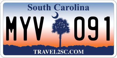 SC license plate MYV091