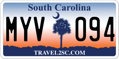 SC license plate MYV094