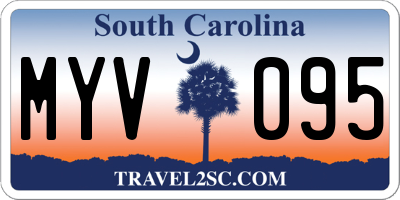 SC license plate MYV095