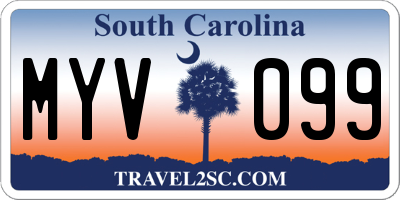 SC license plate MYV099