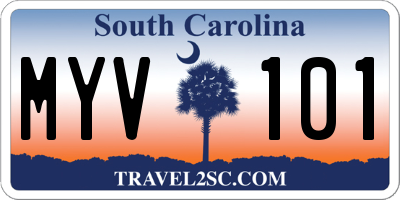 SC license plate MYV101