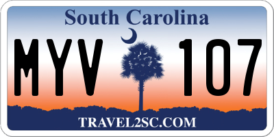 SC license plate MYV107