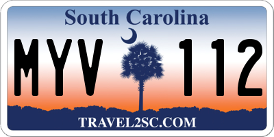 SC license plate MYV112