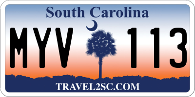 SC license plate MYV113