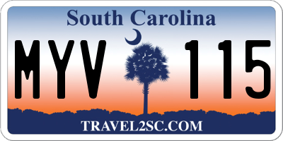 SC license plate MYV115