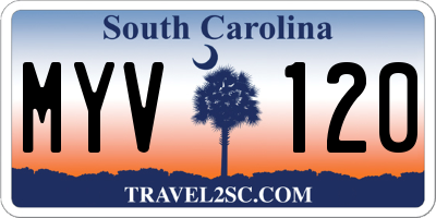 SC license plate MYV120