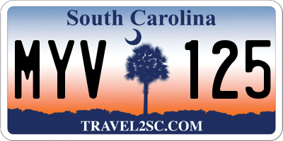 SC license plate MYV125