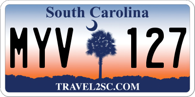 SC license plate MYV127