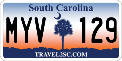 SC license plate MYV129