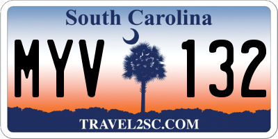SC license plate MYV132