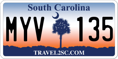 SC license plate MYV135