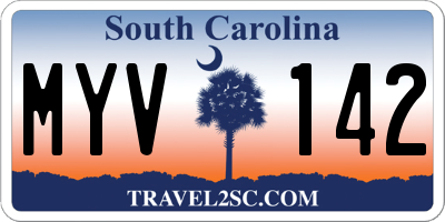 SC license plate MYV142