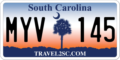 SC license plate MYV145