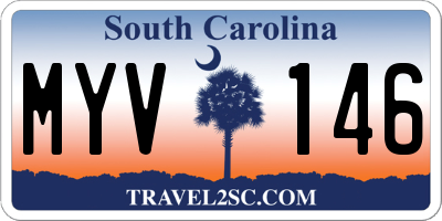 SC license plate MYV146