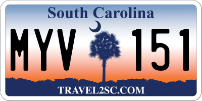 SC license plate MYV151