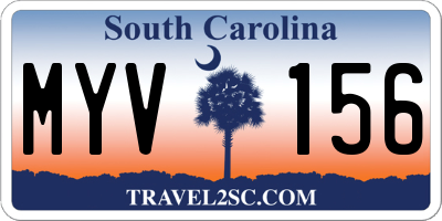 SC license plate MYV156