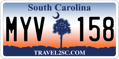 SC license plate MYV158