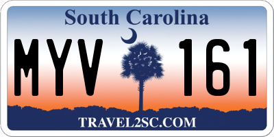 SC license plate MYV161