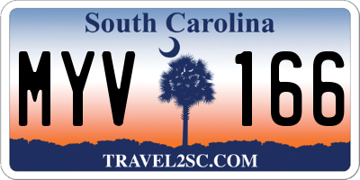SC license plate MYV166