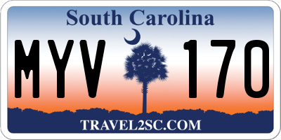 SC license plate MYV170