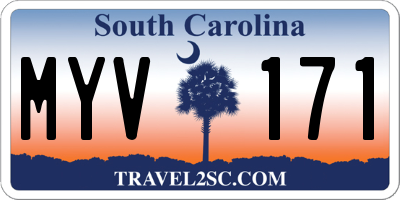 SC license plate MYV171