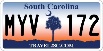 SC license plate MYV172