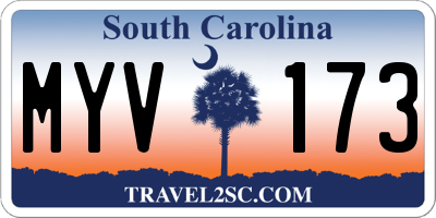 SC license plate MYV173