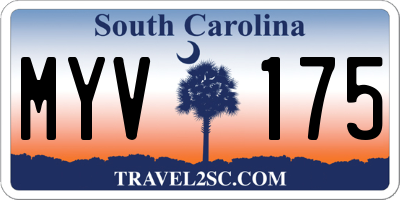 SC license plate MYV175