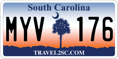 SC license plate MYV176