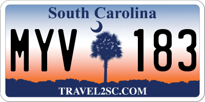 SC license plate MYV183