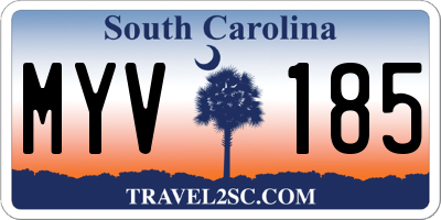 SC license plate MYV185