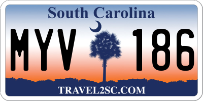 SC license plate MYV186