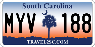 SC license plate MYV188