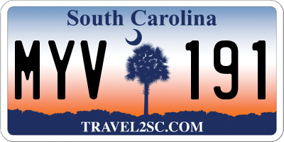 SC license plate MYV191