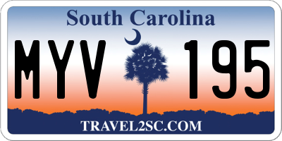 SC license plate MYV195