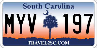 SC license plate MYV197