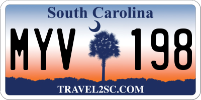 SC license plate MYV198