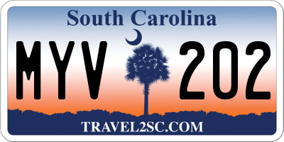 SC license plate MYV202
