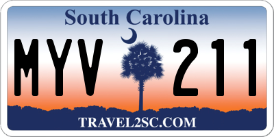 SC license plate MYV211