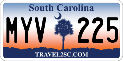 SC license plate MYV225