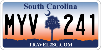 SC license plate MYV241