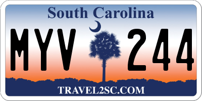 SC license plate MYV244