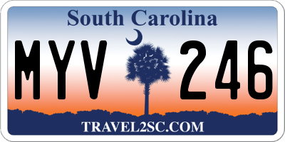 SC license plate MYV246