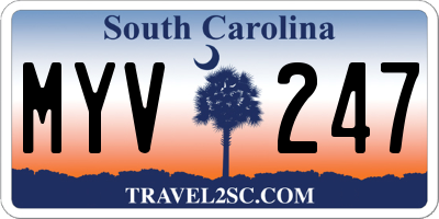 SC license plate MYV247