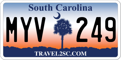SC license plate MYV249