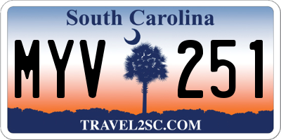 SC license plate MYV251