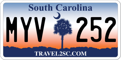 SC license plate MYV252