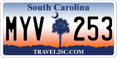 SC license plate MYV253