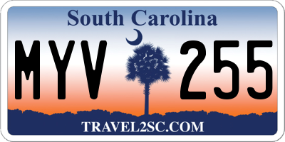 SC license plate MYV255