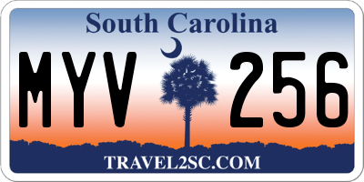 SC license plate MYV256